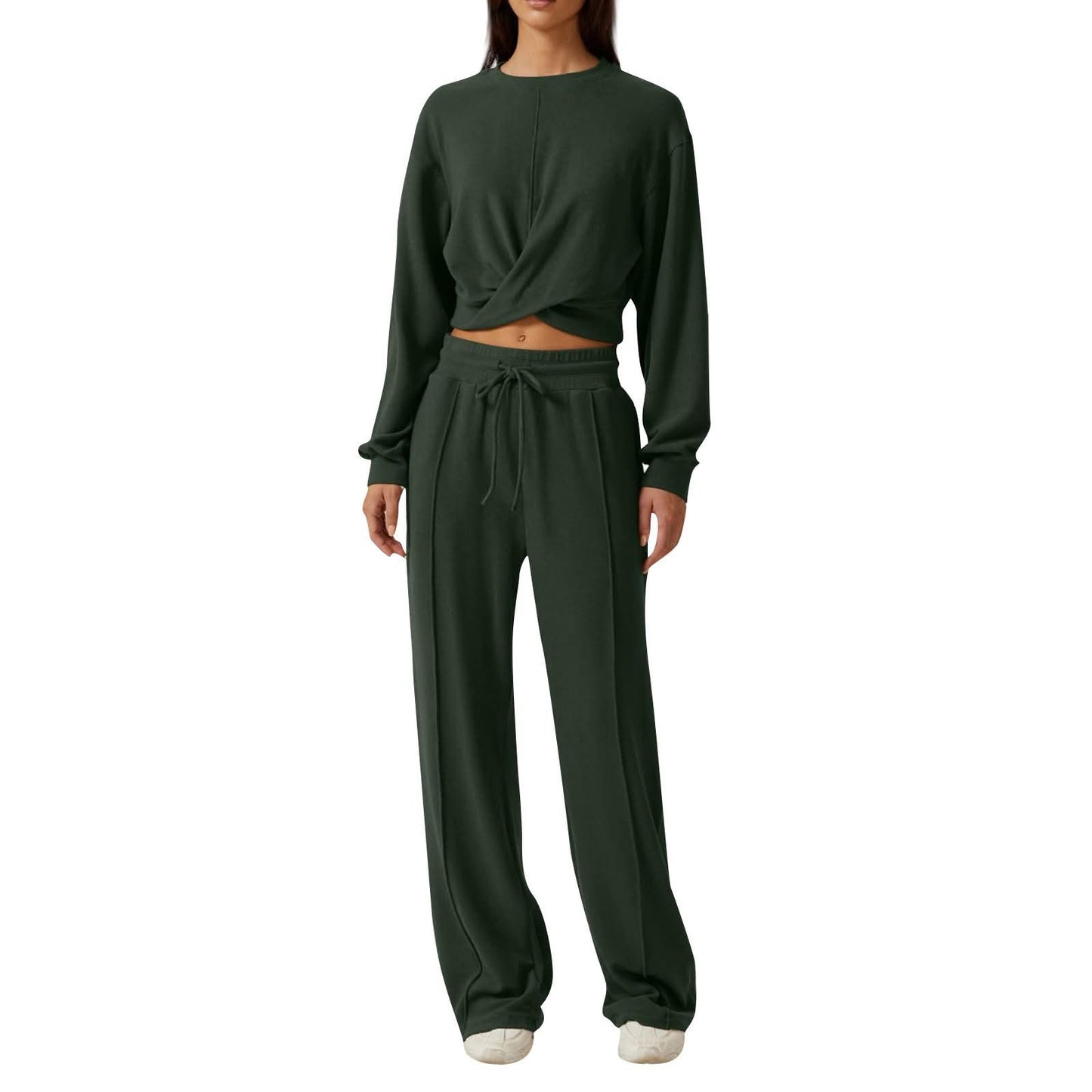 Twist Crop Sweatshirt & Pant Set