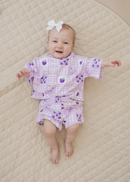 Purple Raspberry Shorts Set