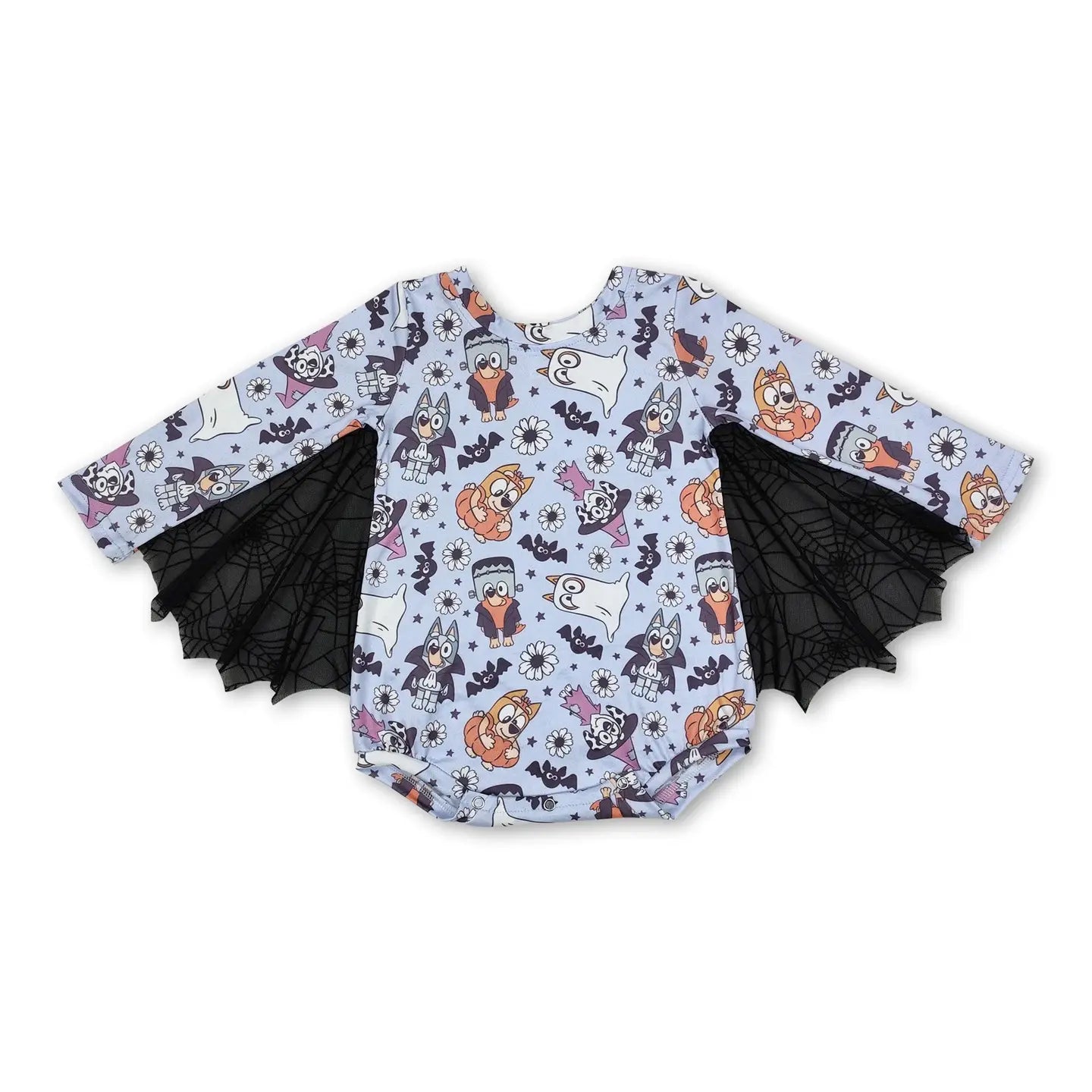 Batty Blue Dog Wing Bubble Romper