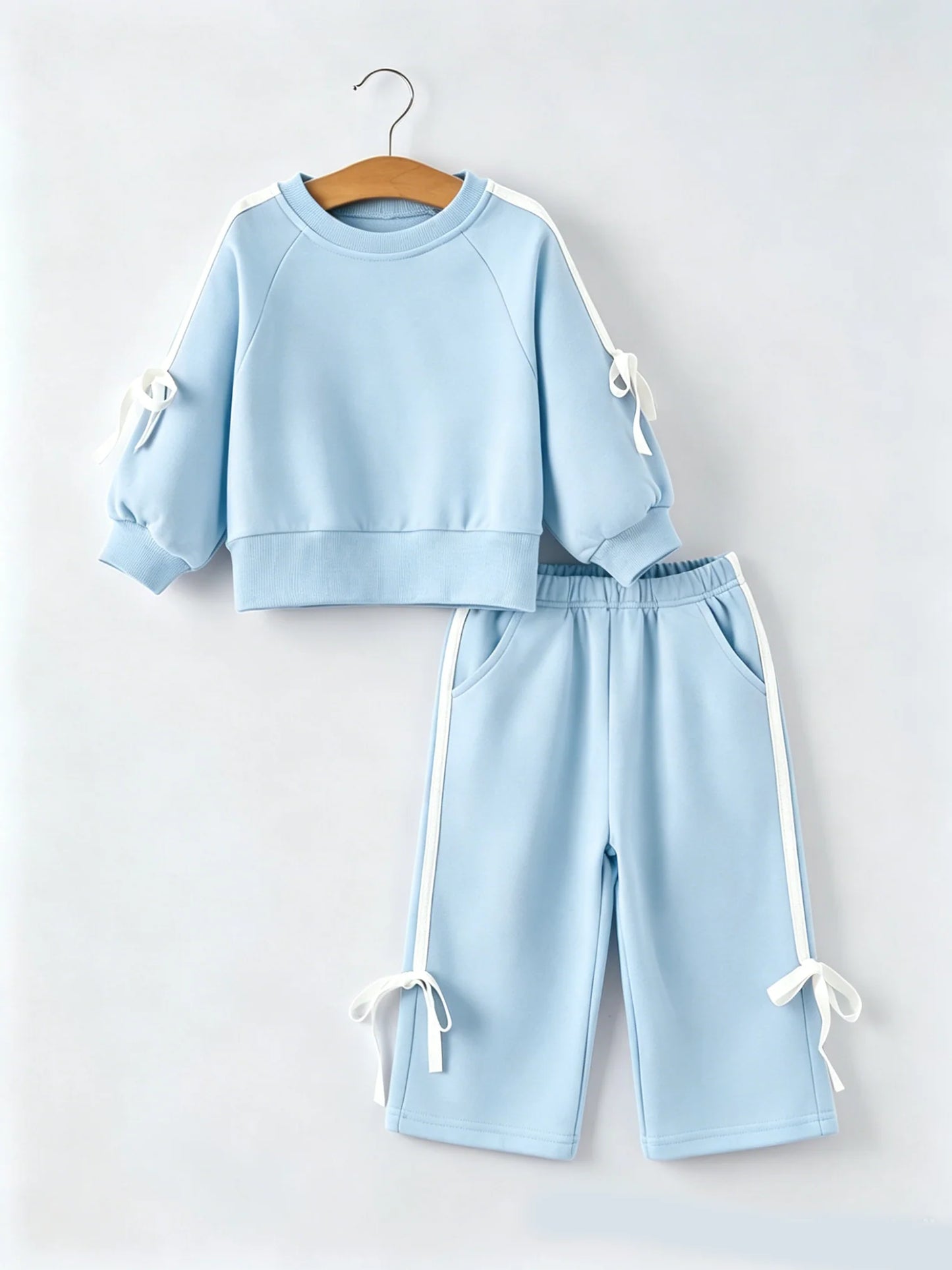 Bow Trim Sweatshirt & Pants