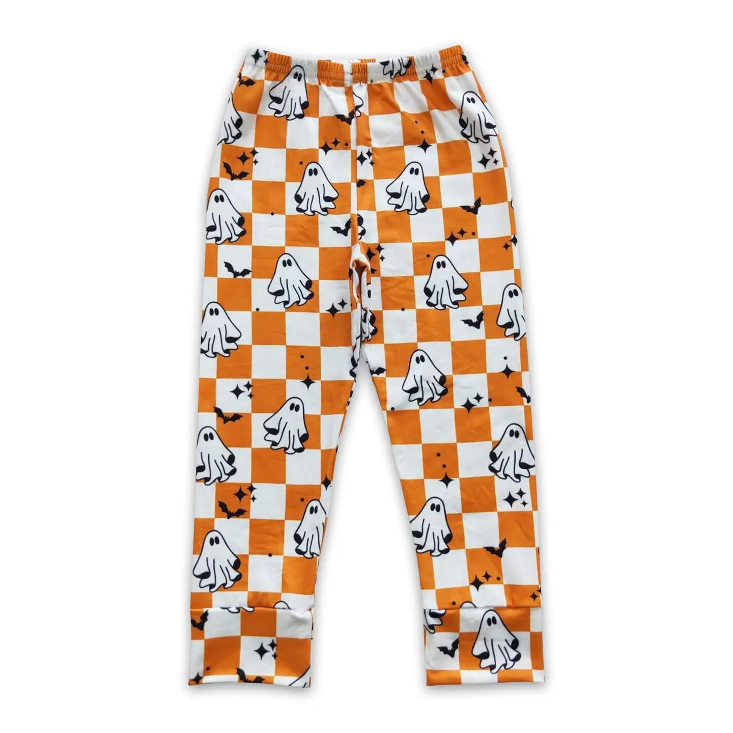 Orange Checkered Ghost Joggers