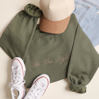 Be The Light Embroidered Crewneck