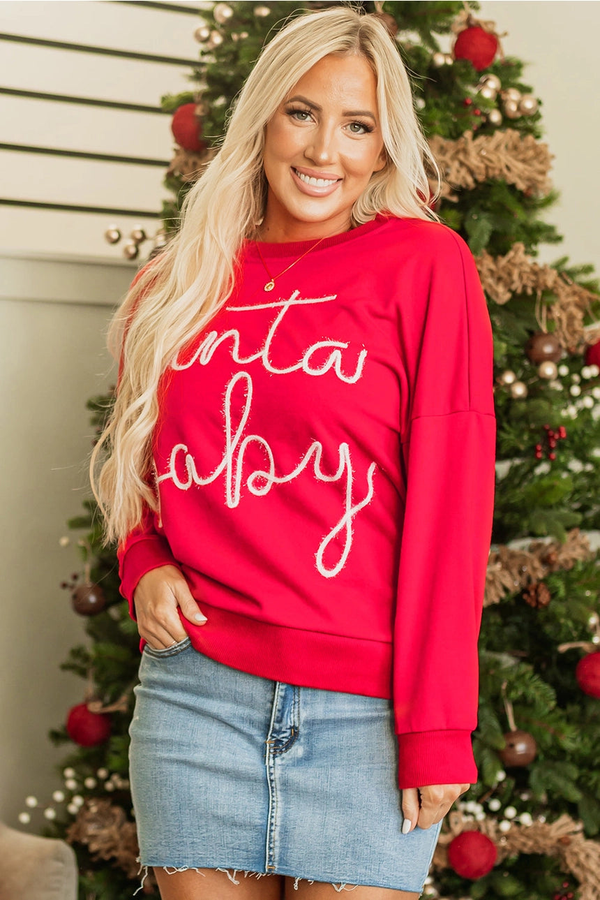 Santa Baby Tinsel Sweatshirt
