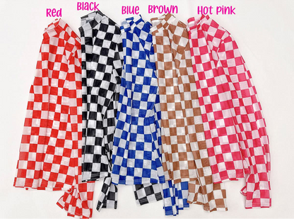 Mommy & Me Checkered Mesh Tops