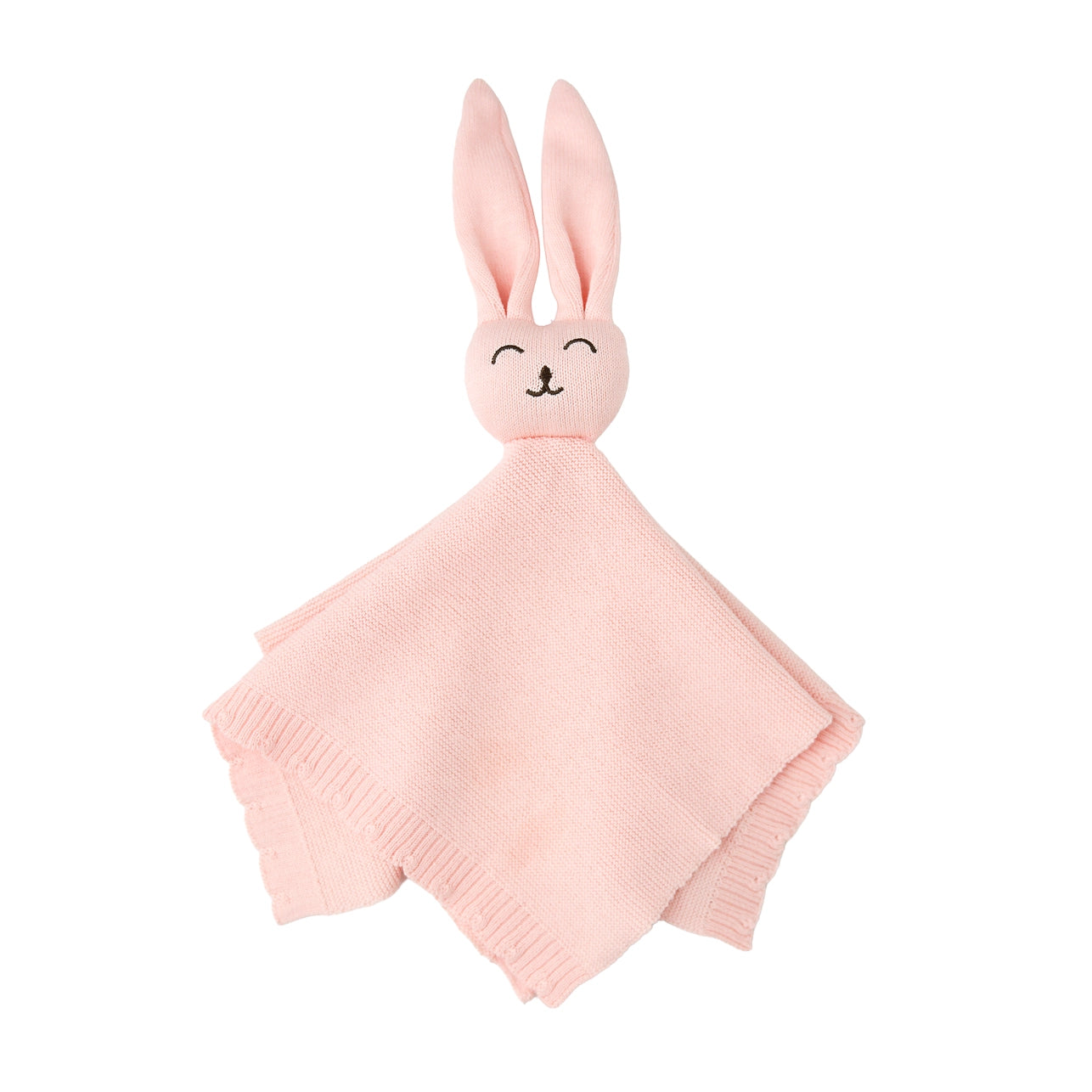 Baby Pink Knit Bunny Lovey