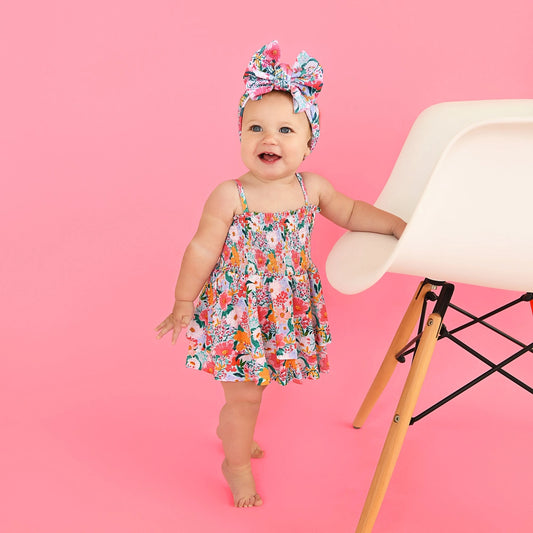 Cecelia Bamboo - Smocked Bodysuit Dress