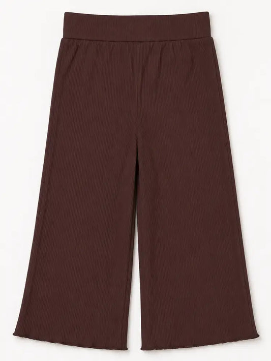 Espresso Ribbed Wide Leg Pants