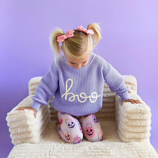 Boo Purple Knit Sweater