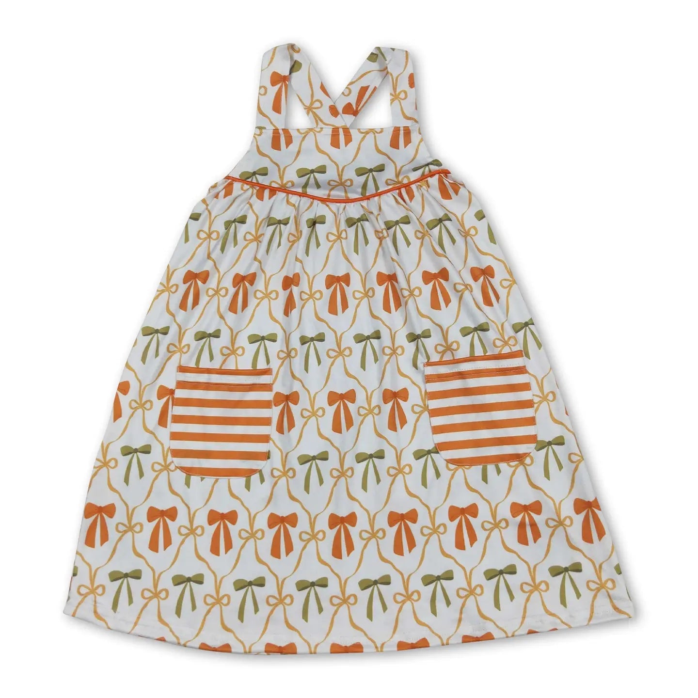 Orange & Green Bows Dress