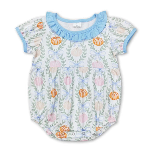 Blue Collar Coquette Pumpkin Romper