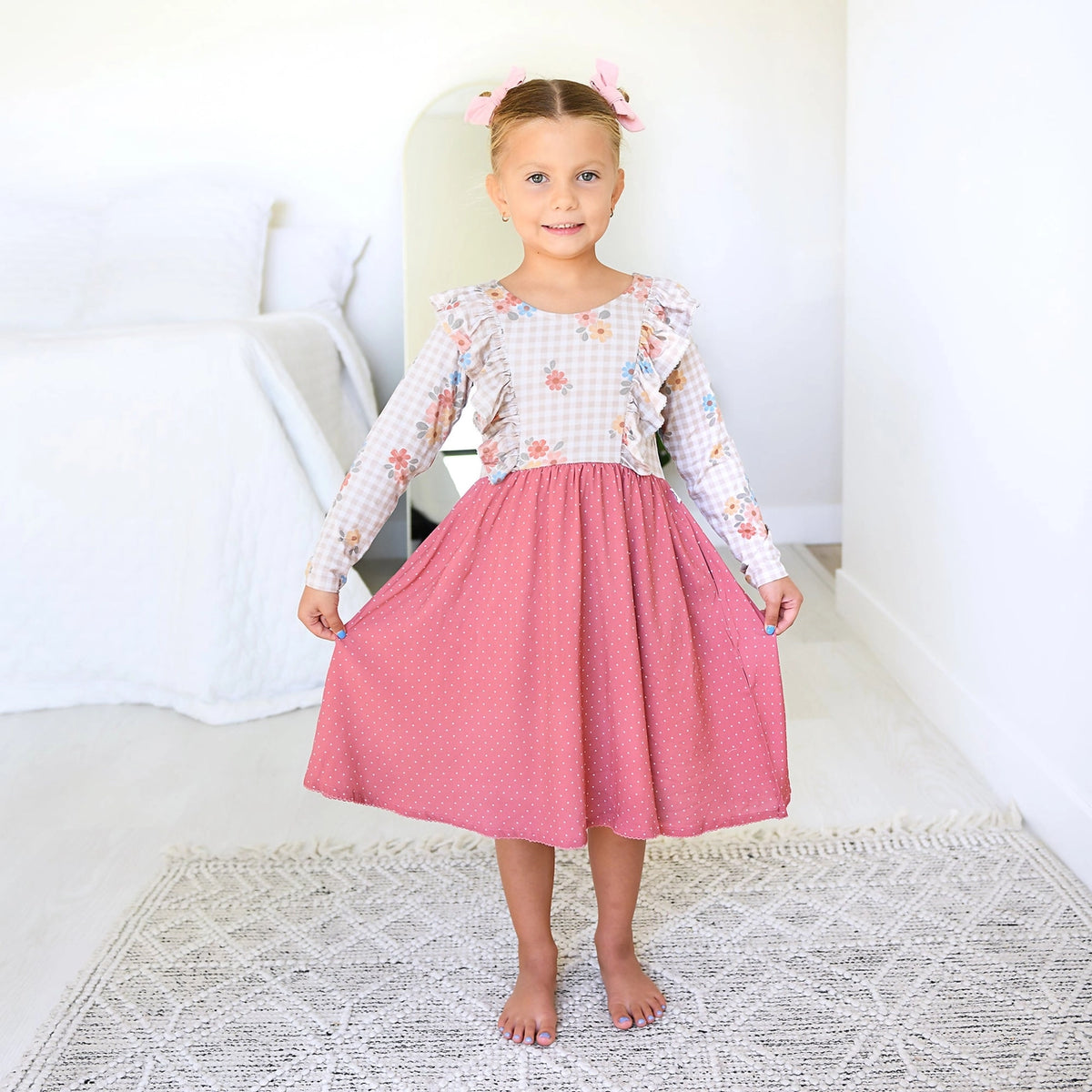 Callie Bamboo - Ruffle Sleeve Dress