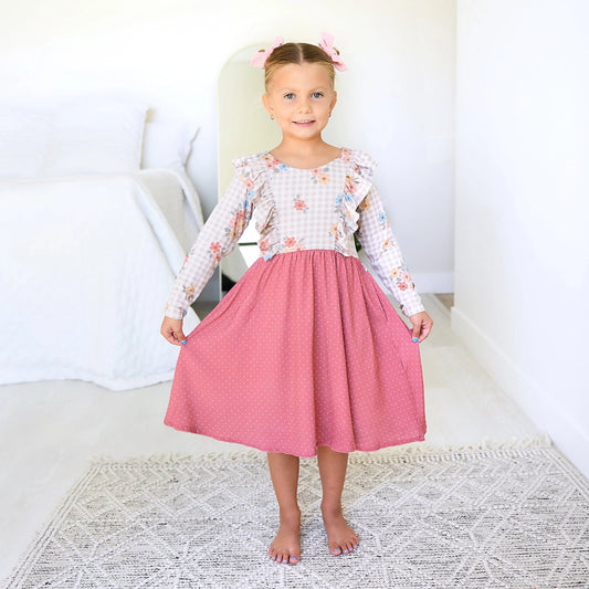 Callie Bamboo - Ruffle Sleeve Dress