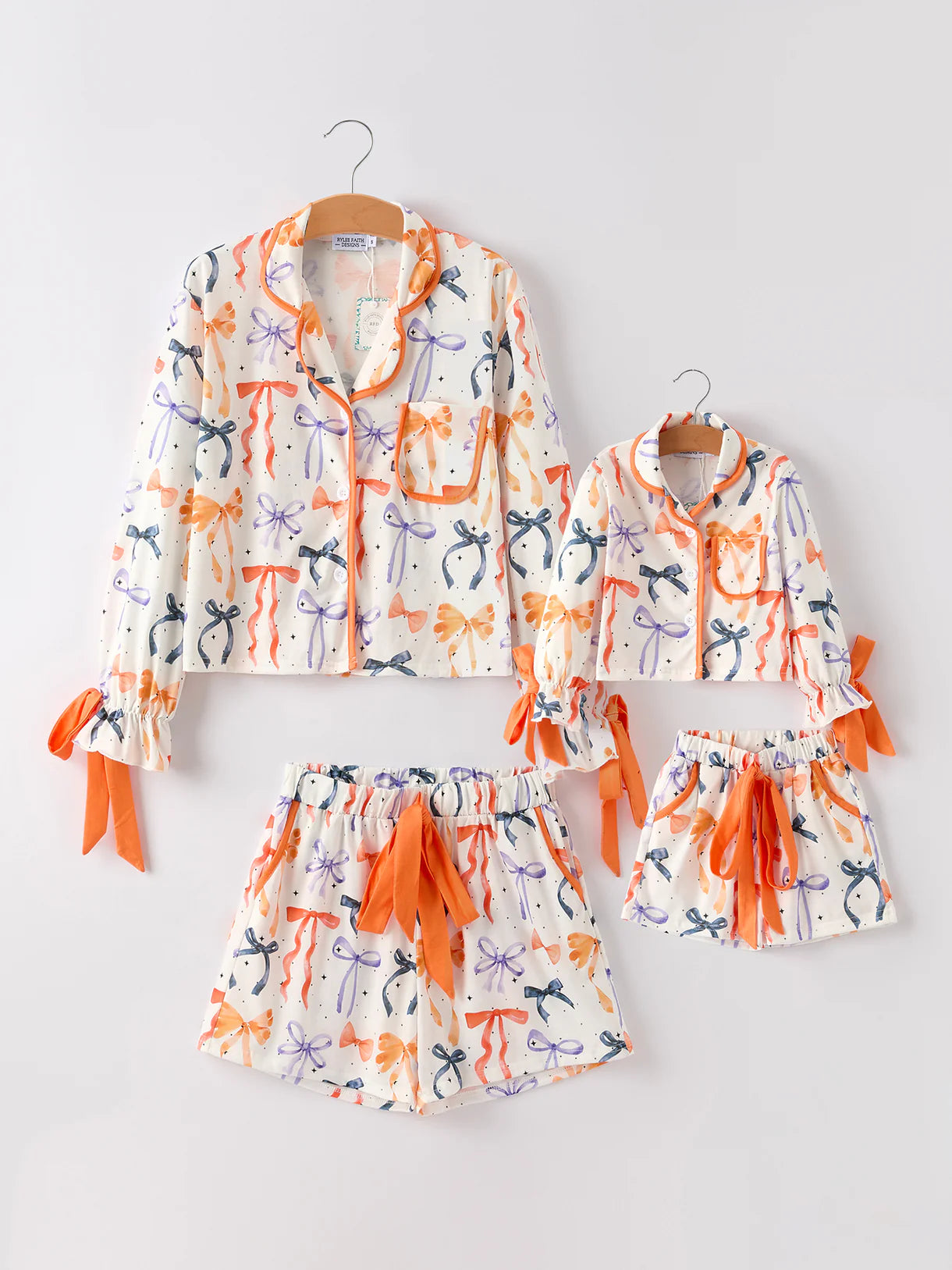 Mommy & Me Halloween Bows Pajamas
