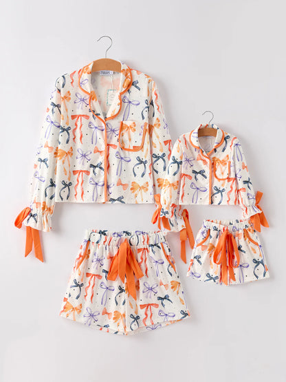Mommy & Me Halloween Bows Pajamas