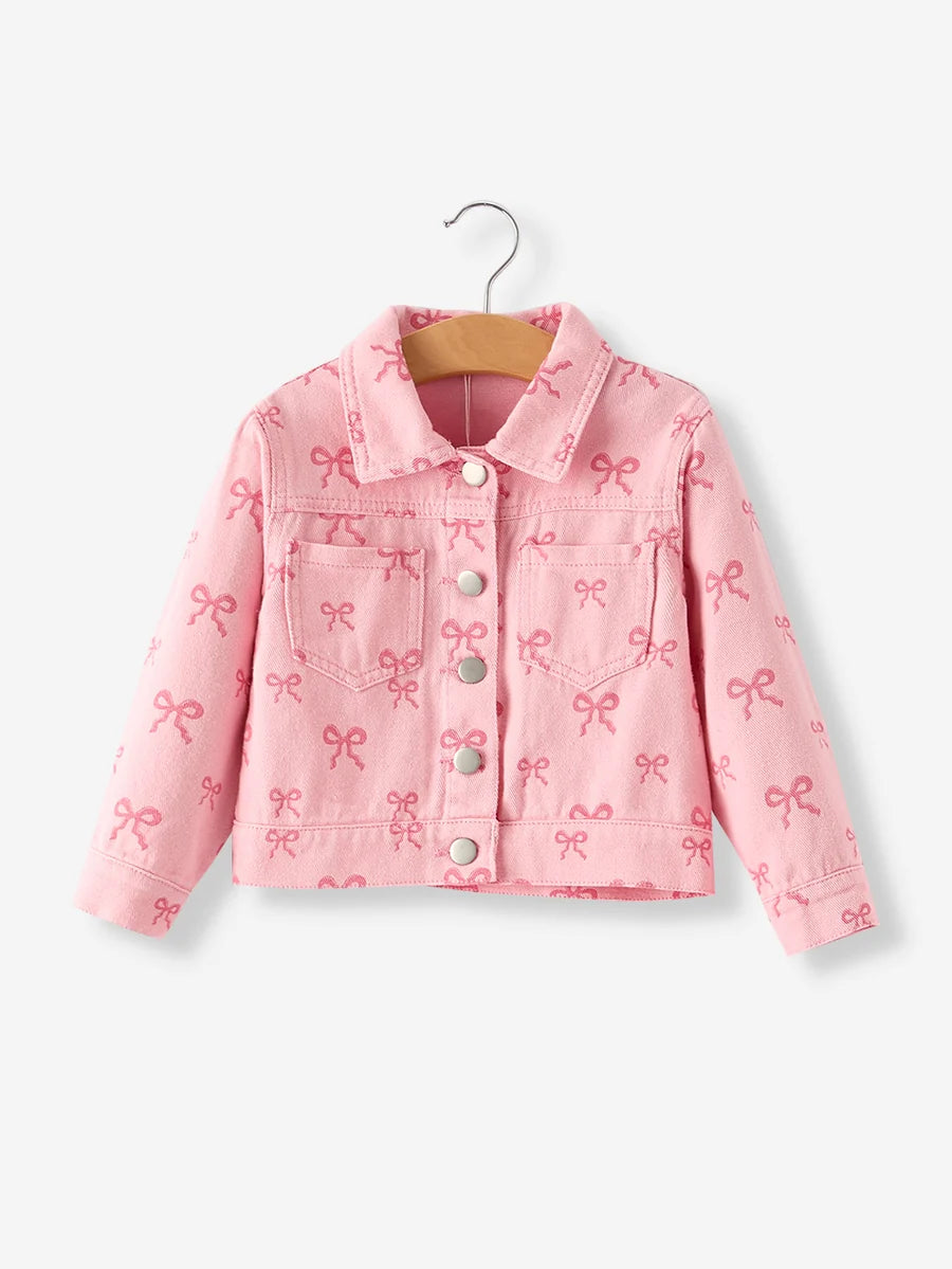 Pink Bow Denim Jacket