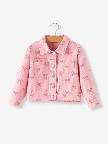 Pink Bow Denim Jacket
