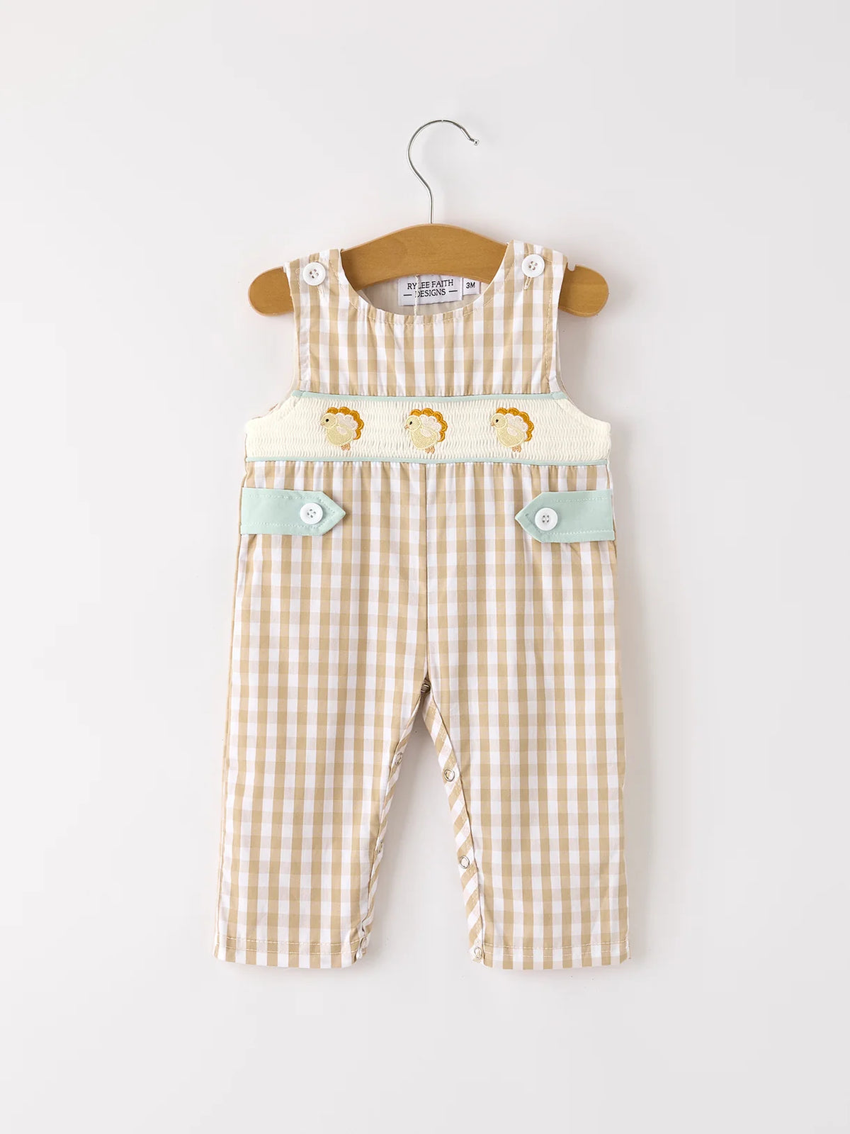 Tiny Turkey Embroidered Romper