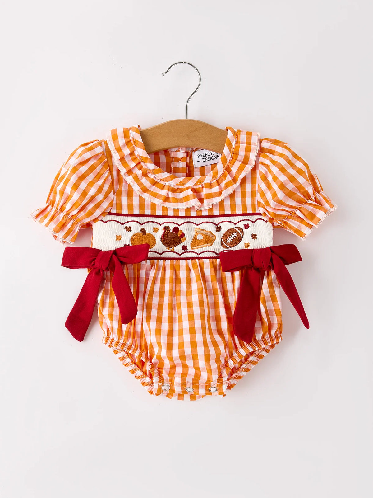 Thanksgiving Day Smocked Romper