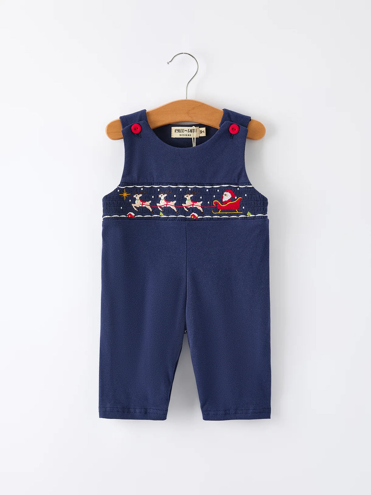 Santa's Sleigh Overall Romper