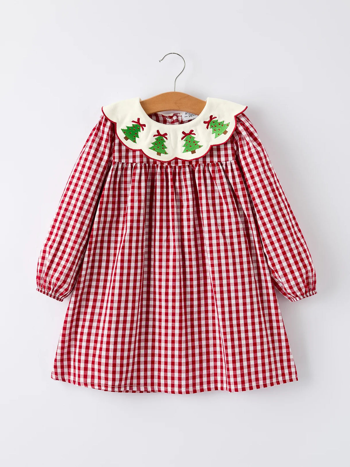 Christmas Tree Red Gingham Dress