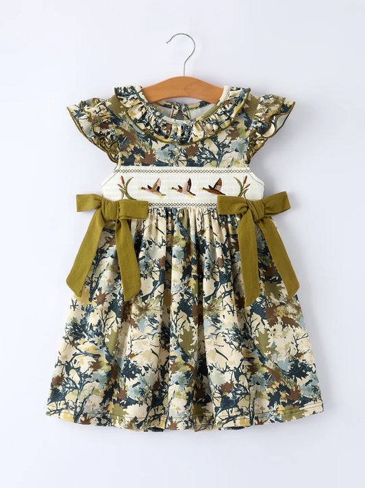 Mallard Camo Smocked Dress