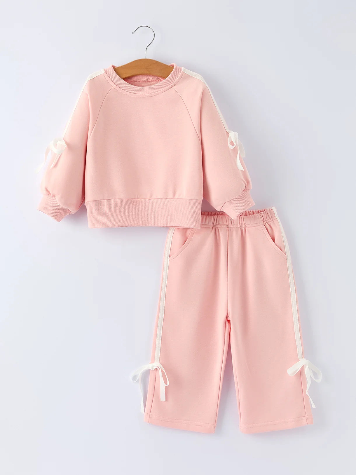 Bow Trim Sweatshirt & Pants