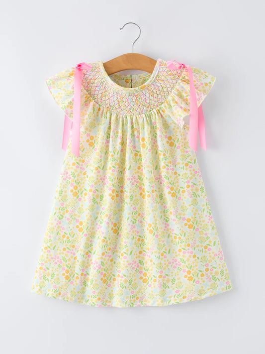 Spring Floral Smocked Dress