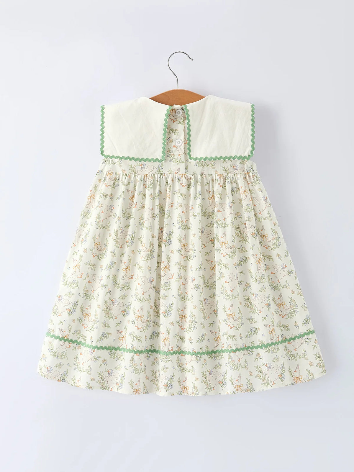 Vintage Goose Embroidery Dress