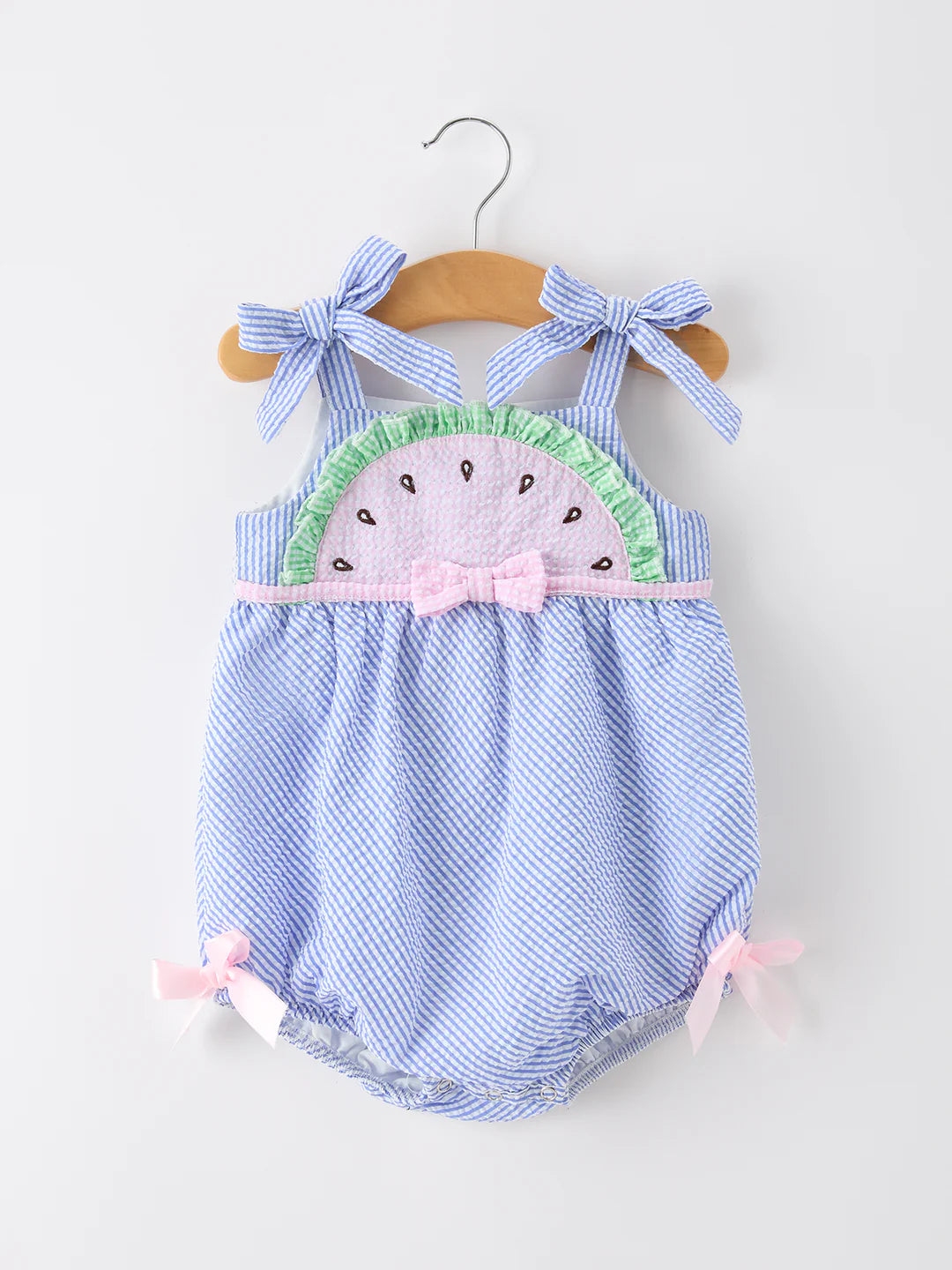 Watermelon Seersucker Romper