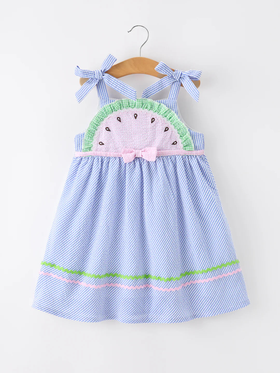 Watermelon Seersucker Dress