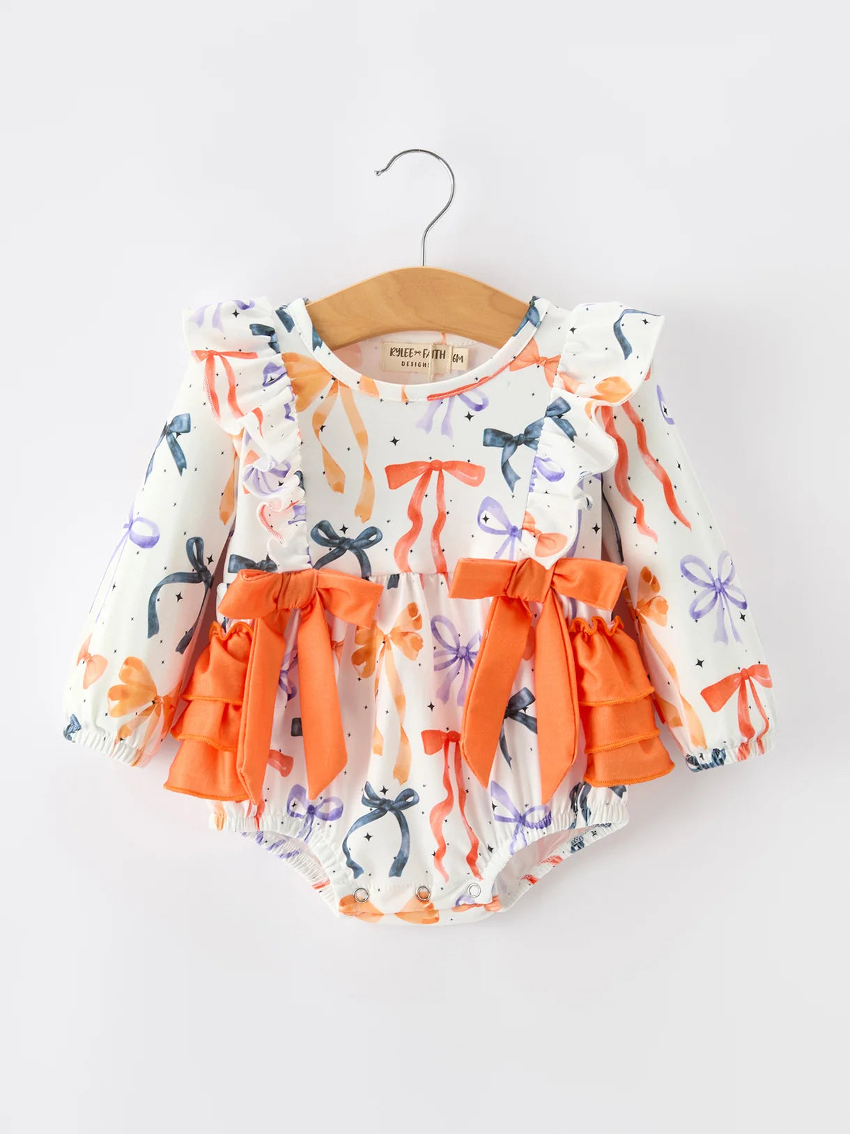 Halloween Bows Ruffle Romper