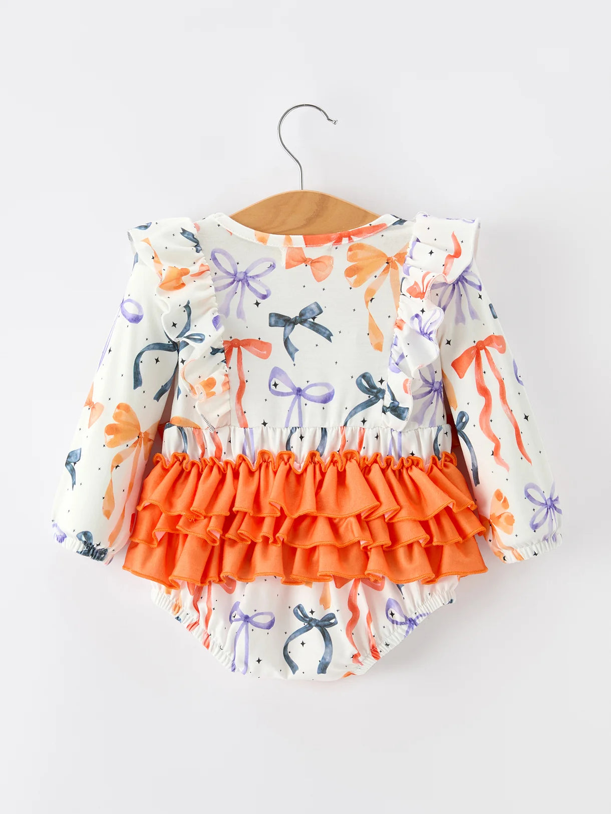 Halloween Bows Ruffle Romper