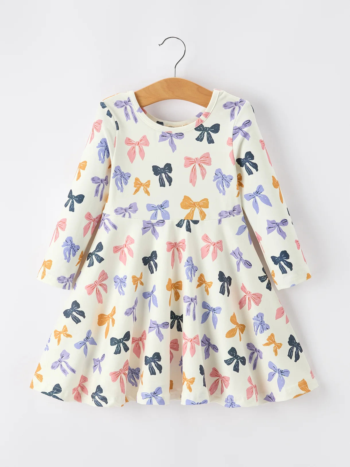 Black, Purple, & Orange Bows Twirl Dress