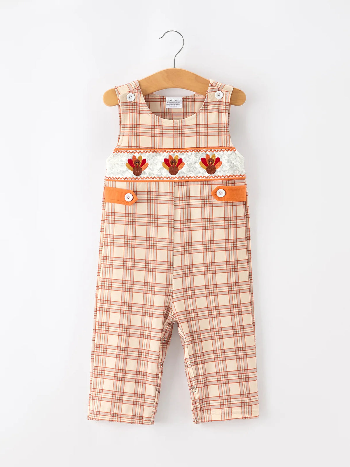 Turkey Plaid Overall Jumper