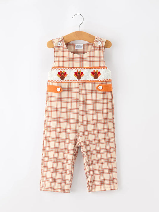 Turkey Plaid Overall Jumper