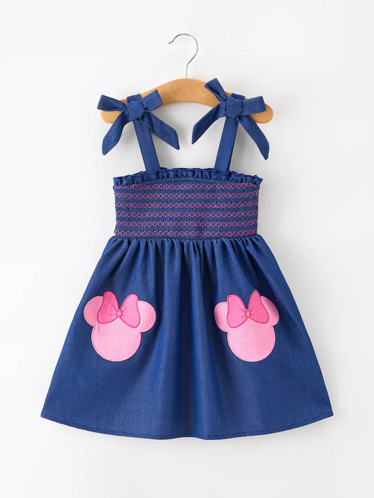 Pink Mouse Appliqué Dress