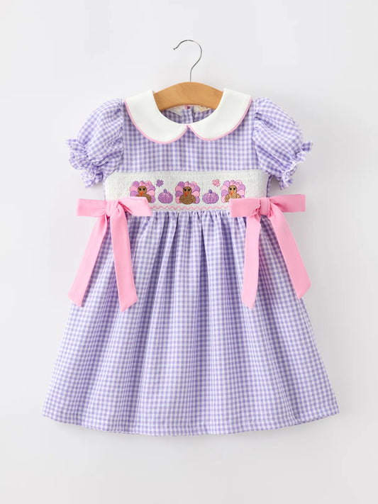 Purple Turkey Smock Dress
