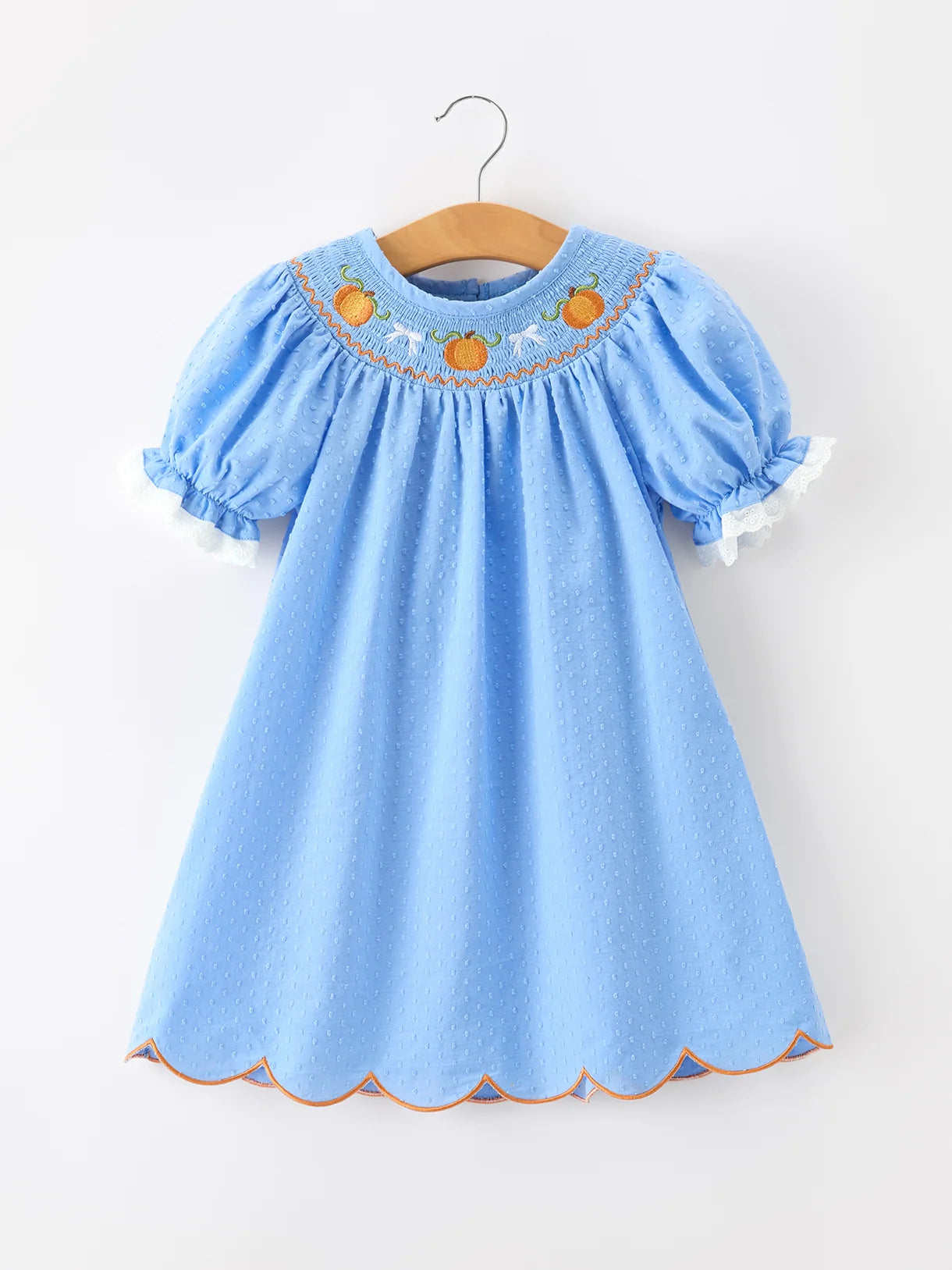 Blue Pumpkin Smock Embroidery Lace Dress