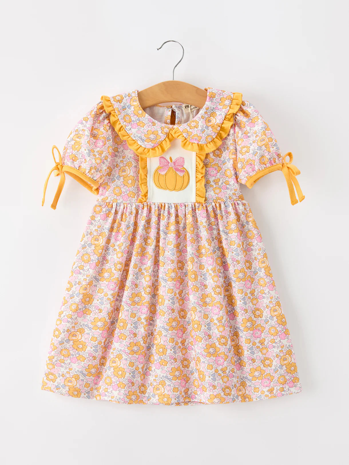 Yellow Floral Pumpkin Dress