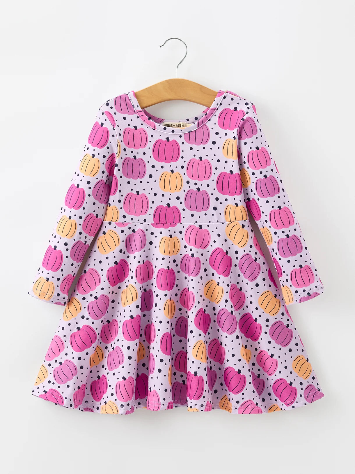 Purple & Pink Pumpkin Twirl Dress