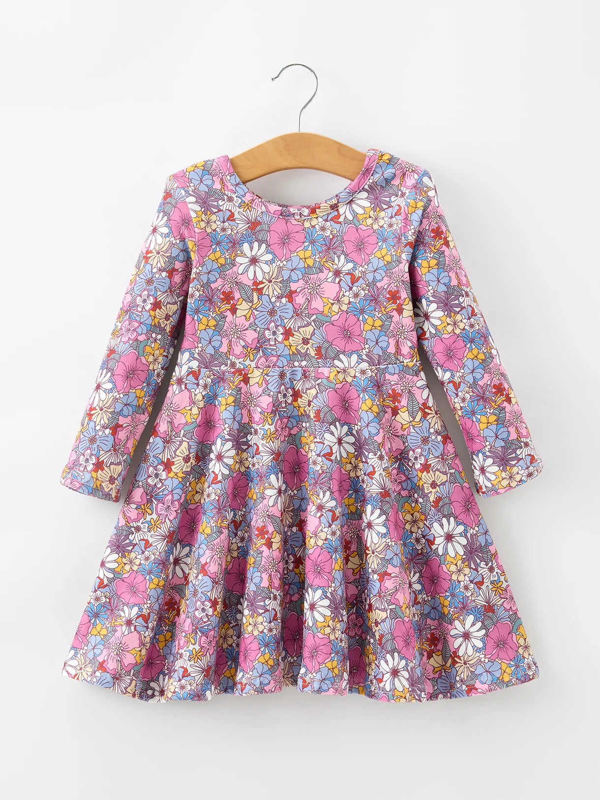 Fall Vintage Floral Twirl Dress