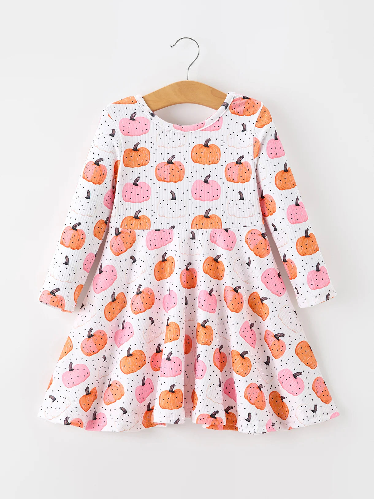 Polka Dot Pumpkin Twirl Dress
