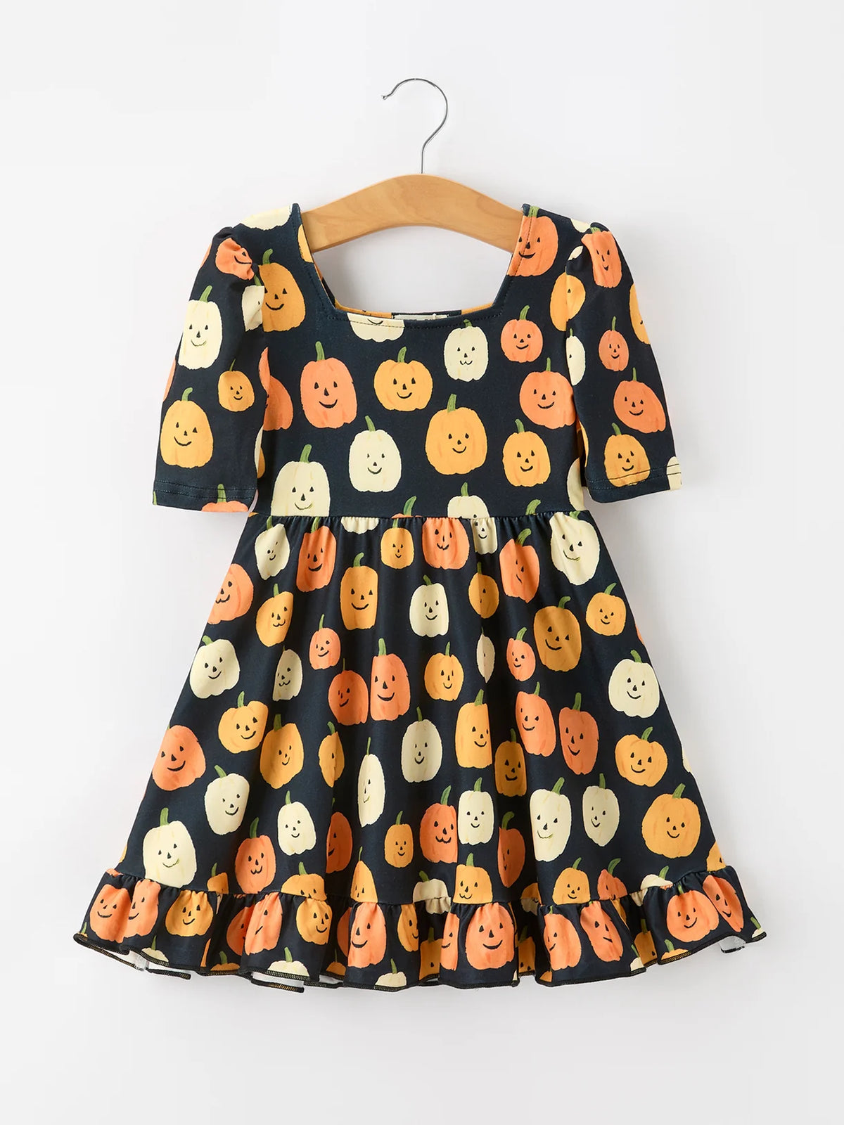 Jack O'Lantern Ruffle Twirl Dress