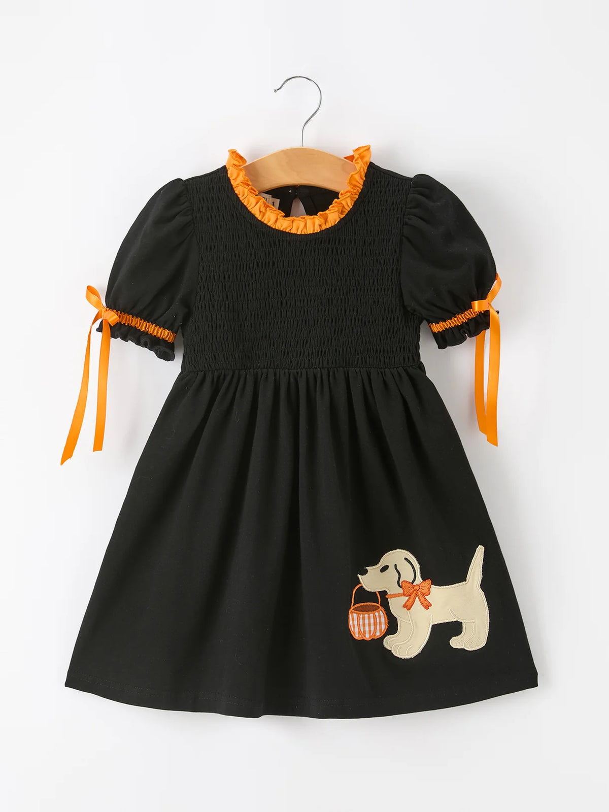 Halloween Dog Embroidered Dress