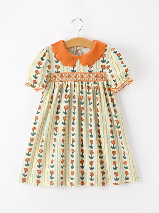 Daisy Striped Petal Dress