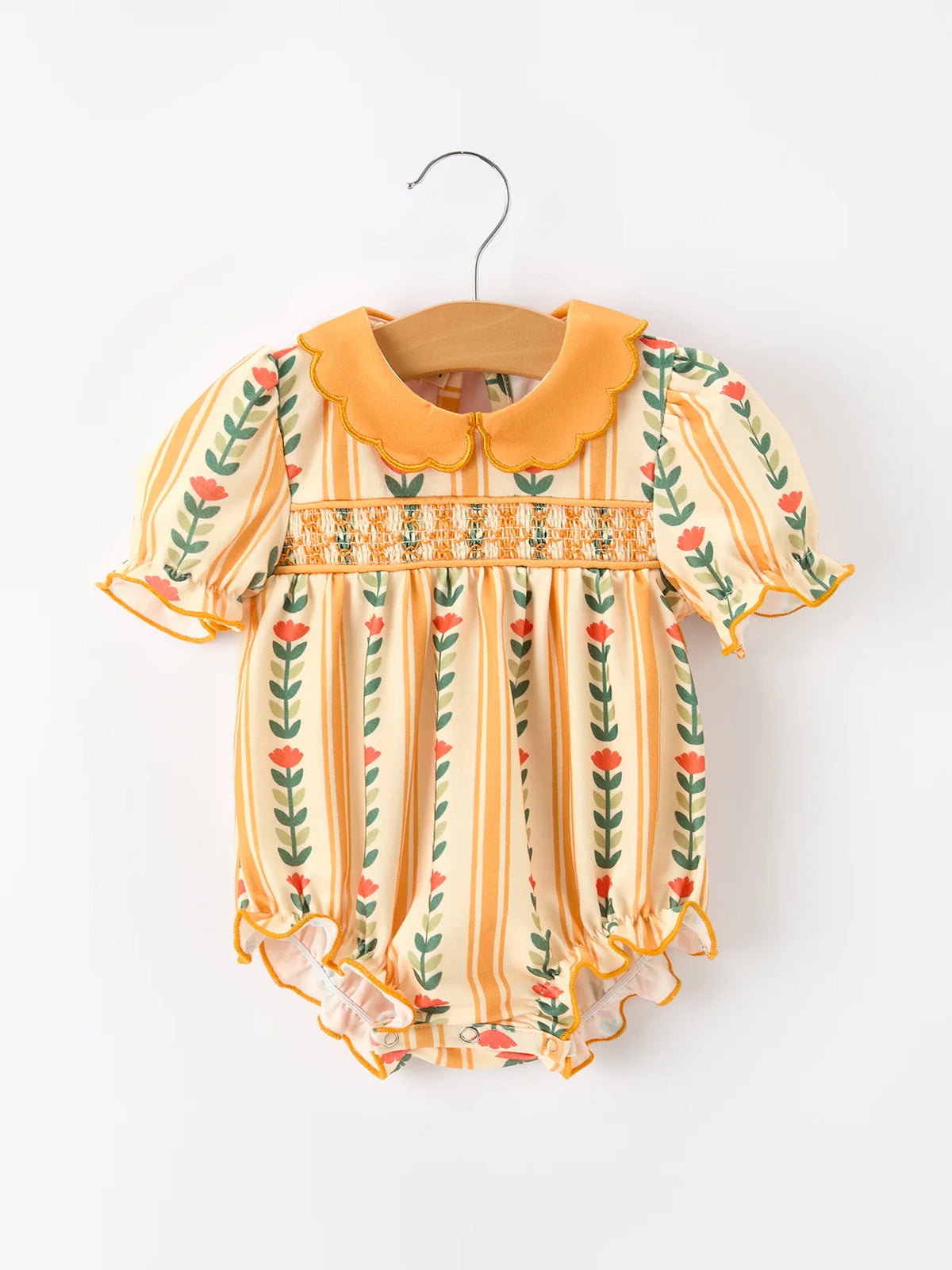 Floral Striped Petal Romper