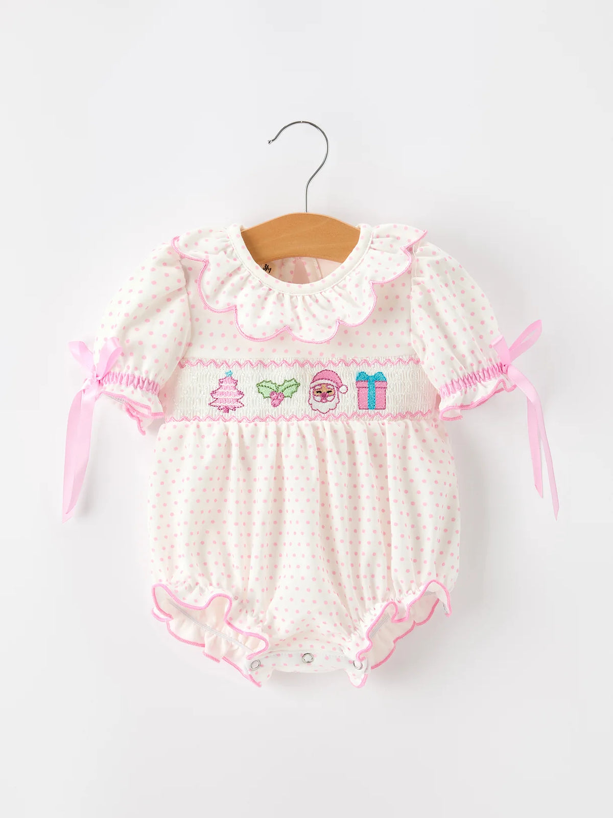 Pinkmas Polka Dot Romper