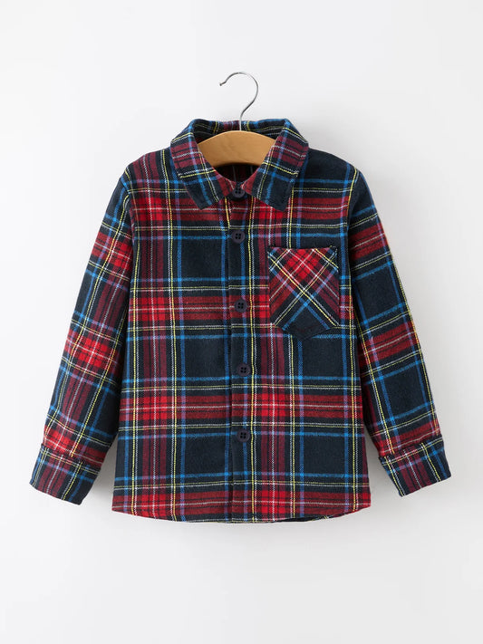 Blue Plaid Flannel Shirt