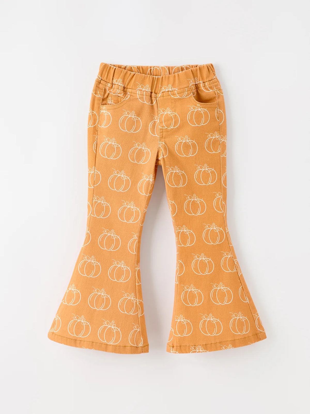 Pumpkin Denim Flare Pants