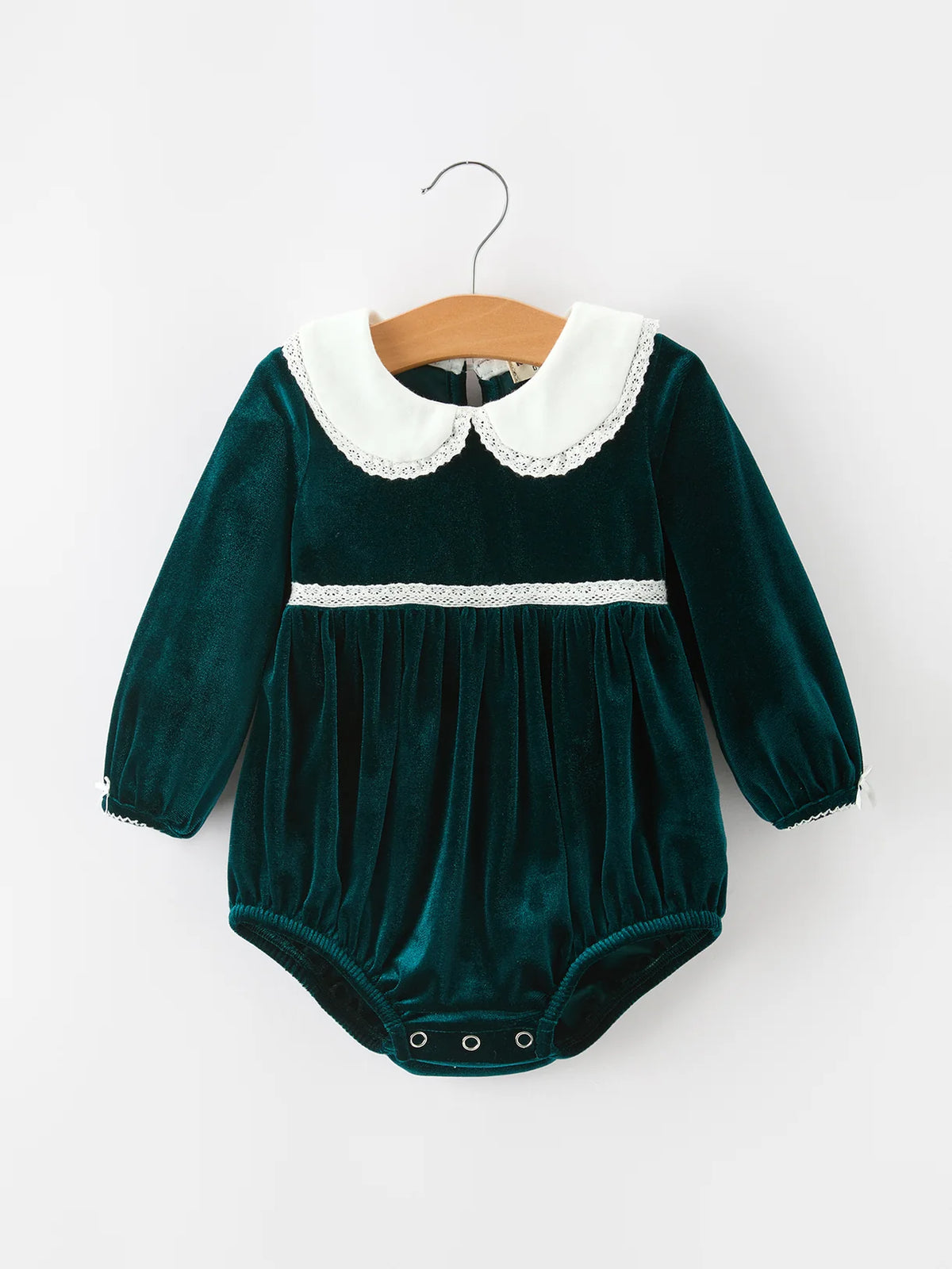 Emerald Green Velvet Romper